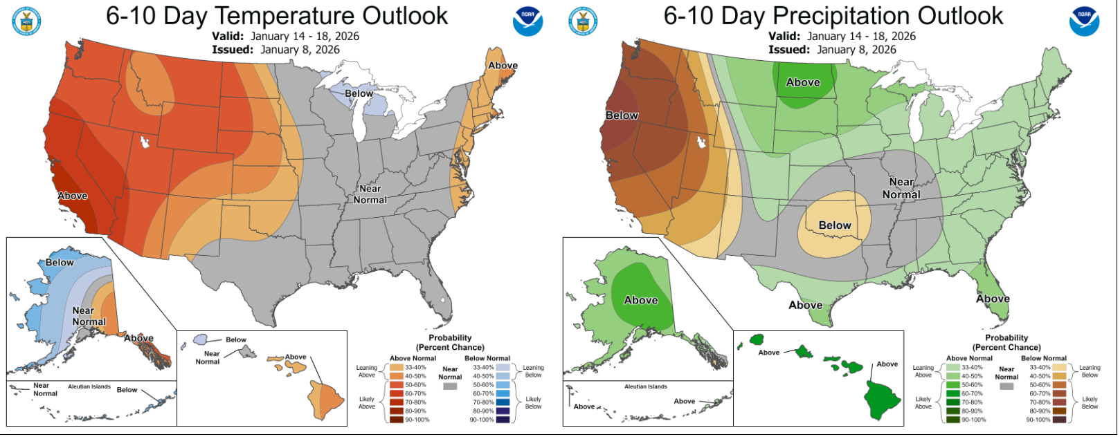 CPC 6-10 day temperature and precipitation outlook