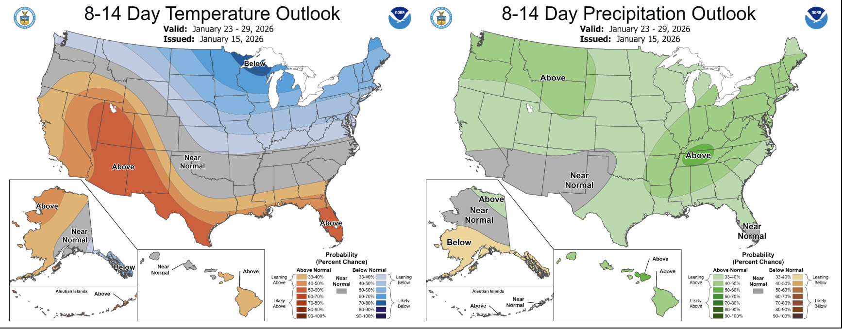 CPC 6-10 day temperature and precipitation outlook
